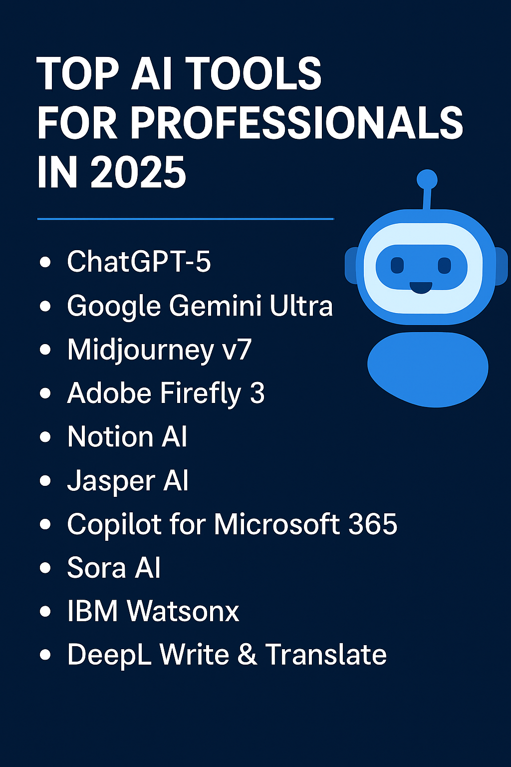 Top AI Tools for Professionals in 2025