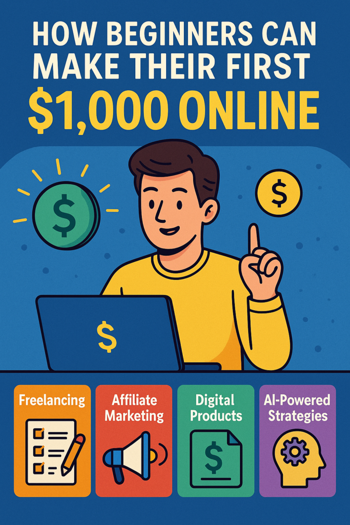 how beginners can make their first 1000 online