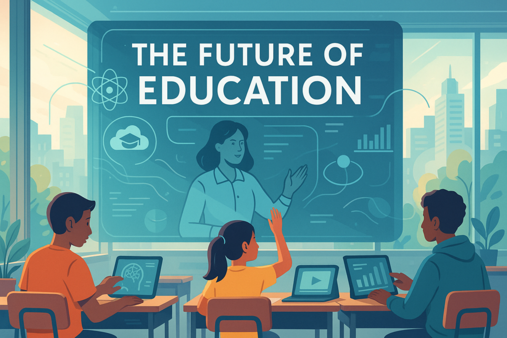 Future of education in a rapidly changing world with students learning through digital and human-centered technology