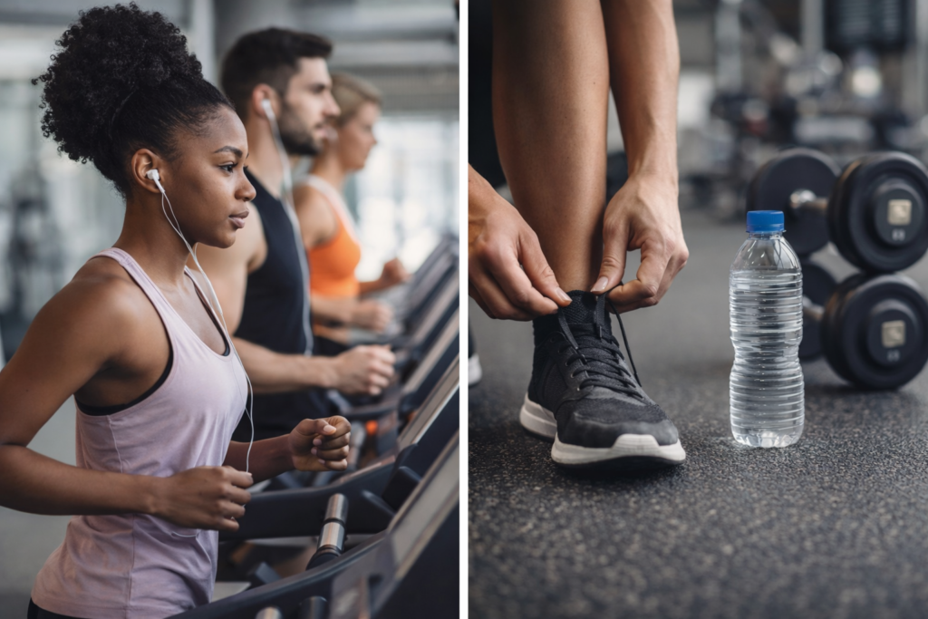 Fitness stretching workout for healthy lifestyle