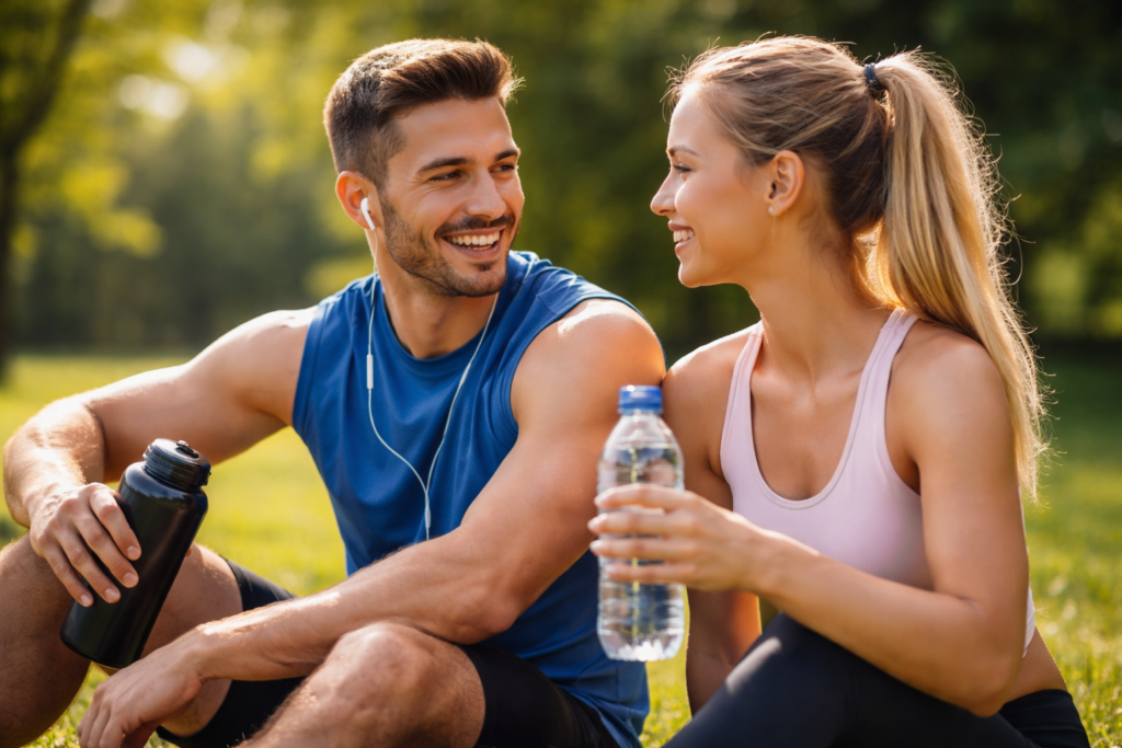 Fitness stretching workout for healthy lifestyle